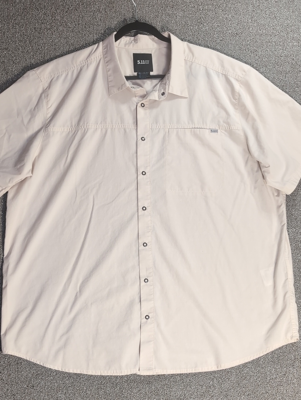 5.11 Tactical Wyatt Short Sleeve Snap Button Up CCW Shirt 2XL in Sandstone Tan